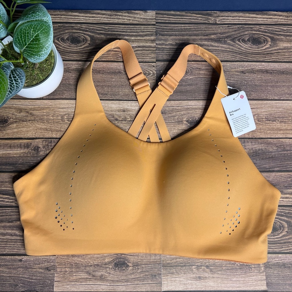 Lululemon AirSupport Bra Size 36DDD NWT Warm Apricot/Silver Blue (High Support)